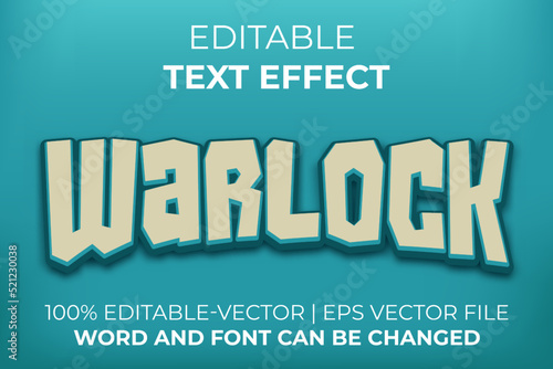 Warlock text effect, easy to edit
