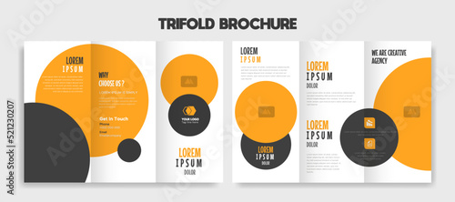 business creative editable trifold brochure template design vector	