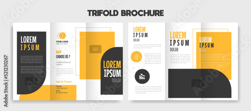 business creative editable trifold brochure template design vector	
