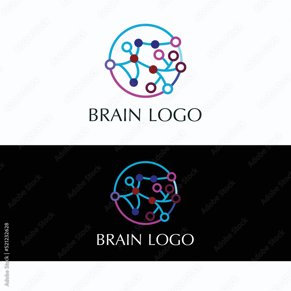 Fototapeta premium Neuron logo design icon template