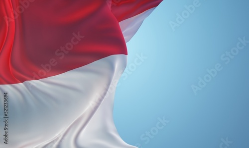 Abstract Indonesia Flag 3D Render (3D Artwork)