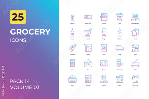  Grocery icons collection. Set contains such Icons as shopping, store, and more