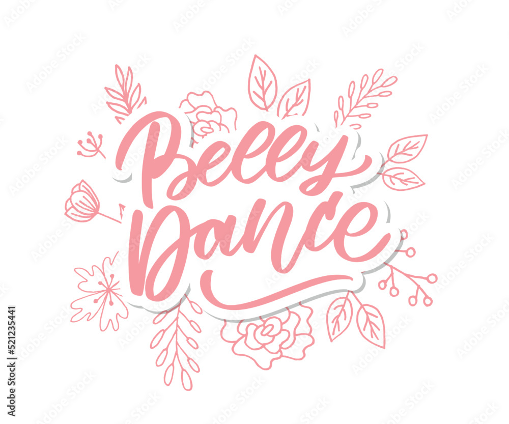 Obraz premium Letter belly dance lettering composition for your logo