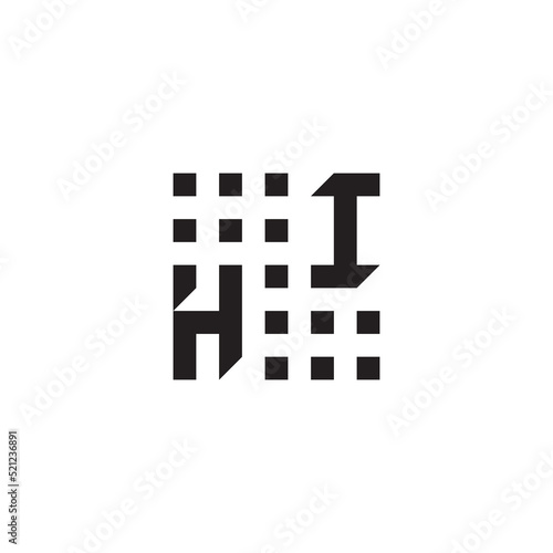 HI street style initial concept logo monogram which is good for digital branding or print