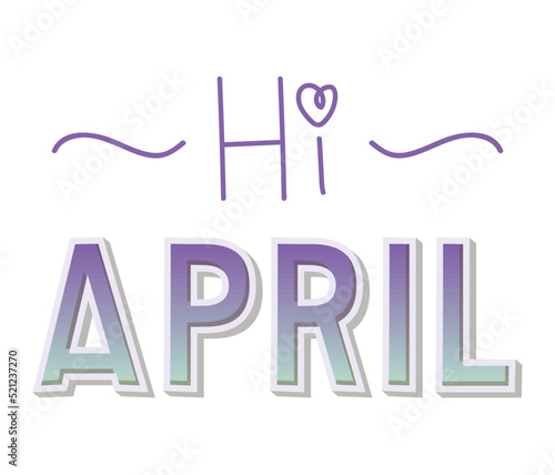 illustration of hi april