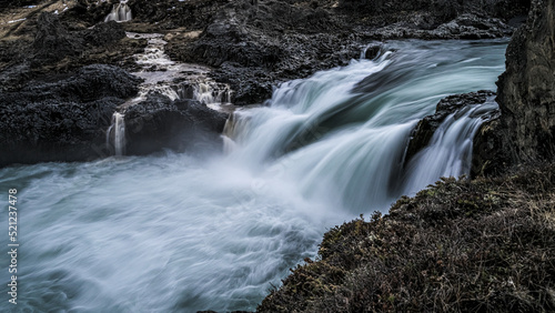 Cliff Waterfall With Natural Scenery