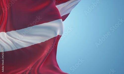 Abstract Latvia Flag 3D Render (3D Artwork)