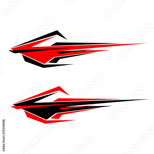 car wrapping sticker design vector. yacht sticker