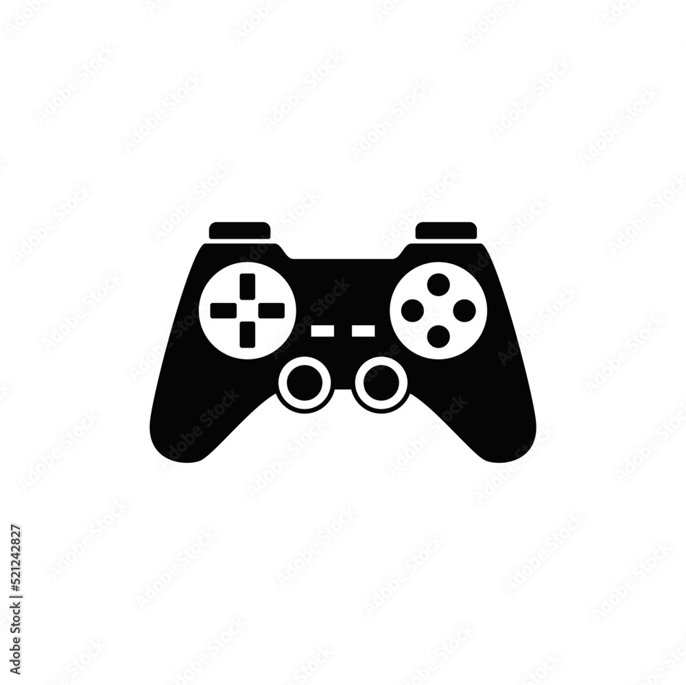 gamepad, joystick icon in black flat glyph, filled style isolated on white background gamepad, joystick icon in black flat glyph, filled style isolated on white background