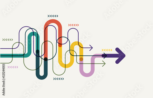 Abstract arrow direction. Technology background