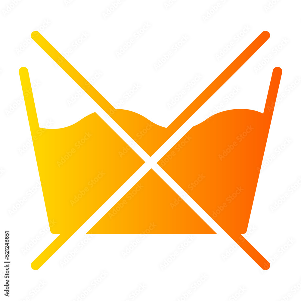 do not wash gradient icon
