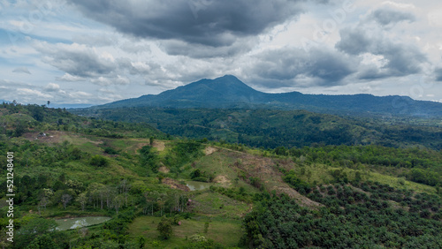 Aerial view of Mount Seulawah Agam  Aceh  Indonesia.