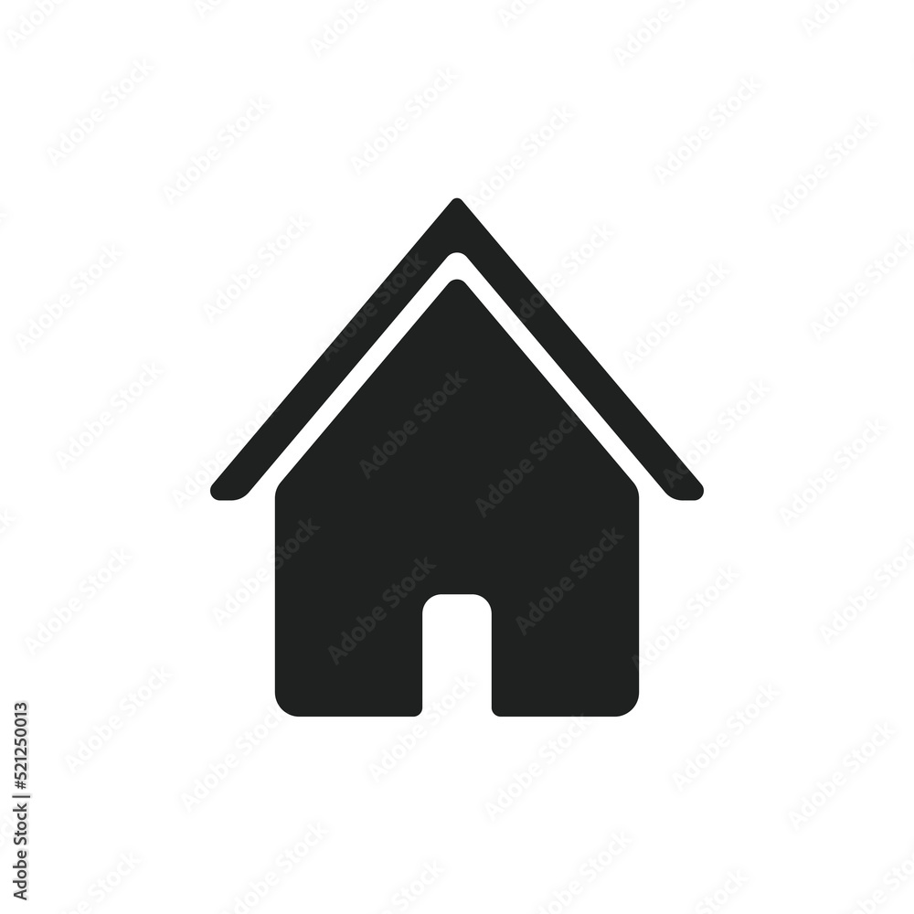 simple black home, house icon on white background. simple black home, house icon on white background.