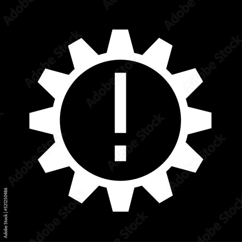 Car transmission error warning system vector
