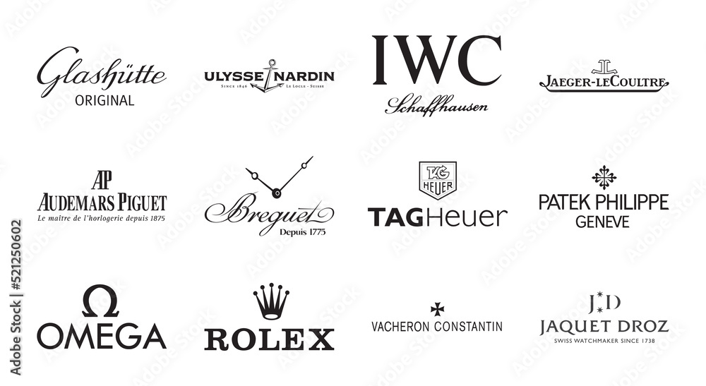 Must Luxury Watch Brands logo collection: Audemars Piguet, Vacheron ...