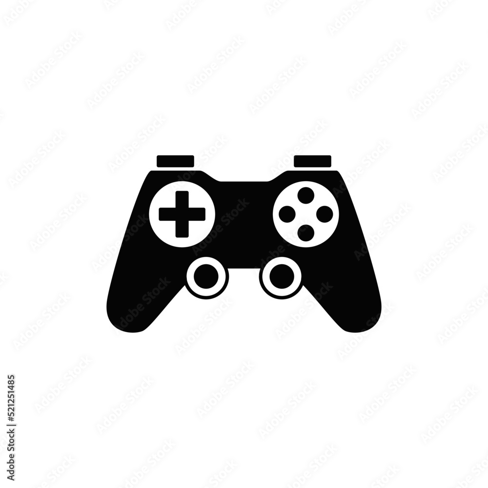 gamepad, joystick icon in black flat glyph, filled style isolated on white background gamepad, joystick icon in black flat glyph, filled style isolated on white background