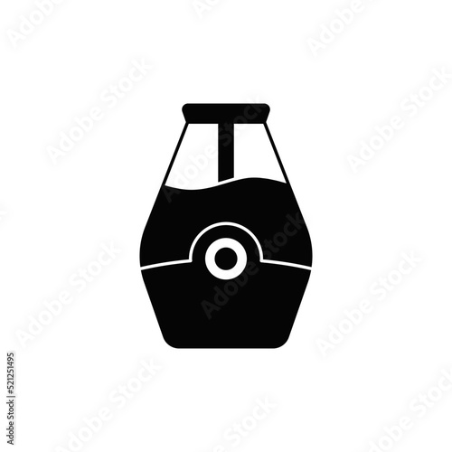 humidifier icon in black flat glyph, filled style isolated on white background