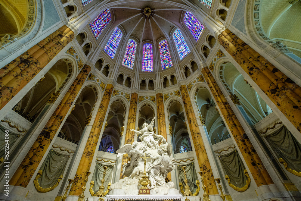 presbiterio,Catedral de la Asunción de Nuestra Señora , 1194 – 1220,.Gótico, Chartres, Centro-Val de Loire, France,Western Europe