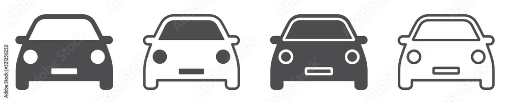 Set of car icon. Car. Car symbol. Machine signs for applications and web sites. Vector illustration. - obrazy, fototapety, plakaty 