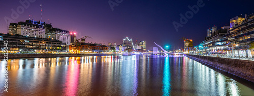 the skyline of Puerto Madero in Buenos Aires, Argentina.