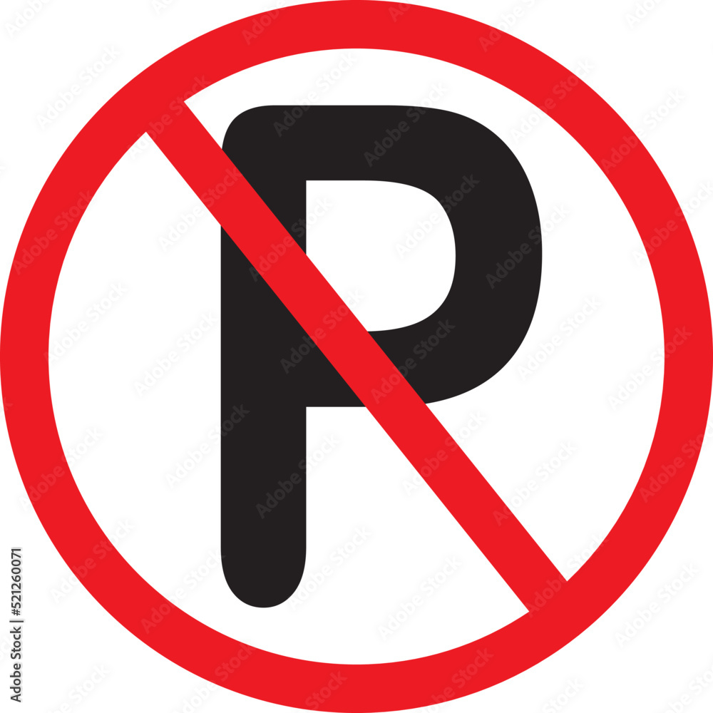 NO parking symbol vector Stock Vector | Adobe Stock