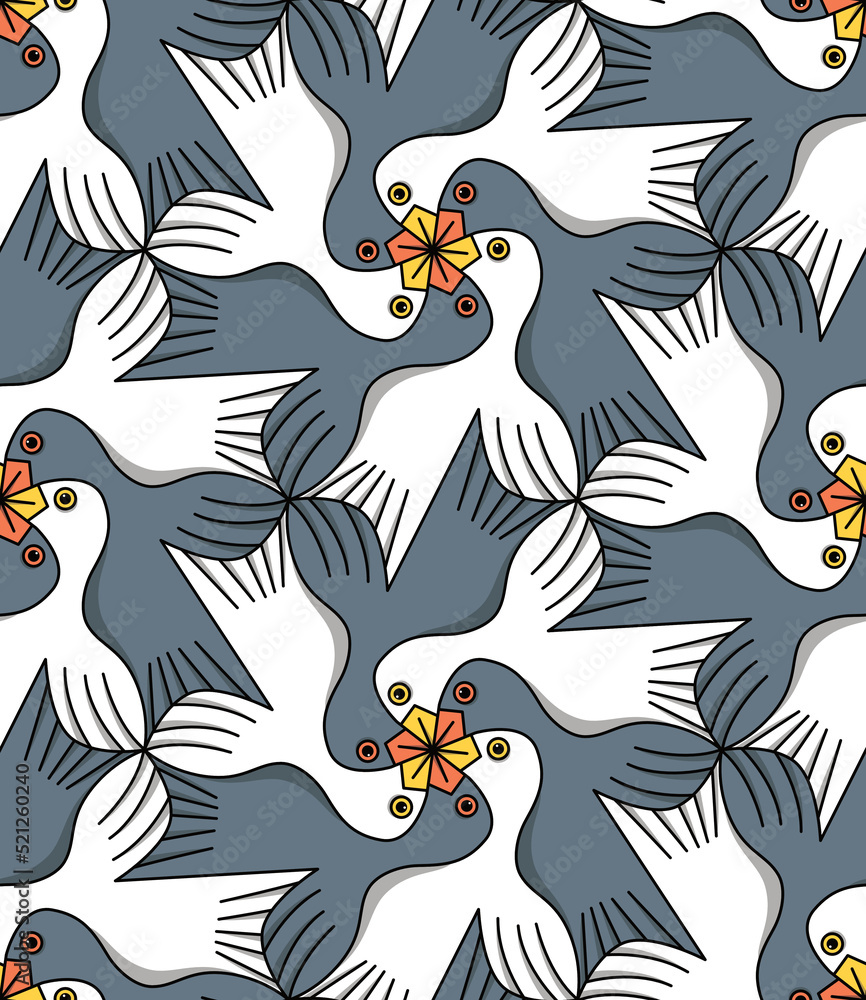 white-and-grey-birds-tessellation-pattern-stock-illustration-adobe-stock