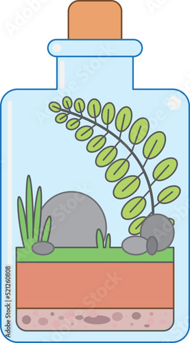 Jug Terrarium Vector Illustration