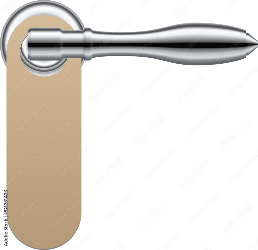 Room door handle with door hanger 