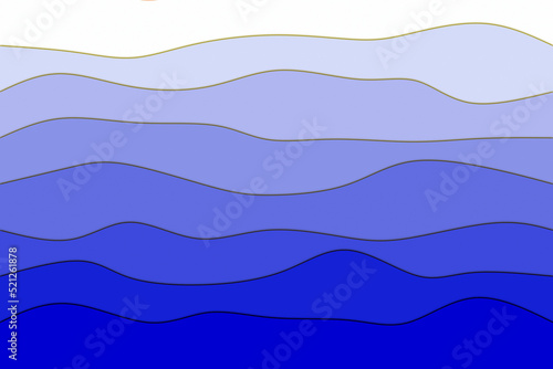 Layered blue ocean waves