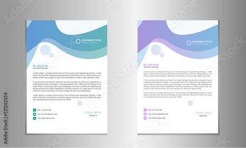 Corporate modern letterhead design template, creative modern letter head design template for your project, simple letterhead design