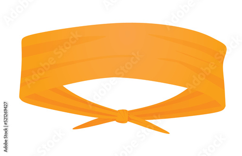 Canvas Print Orange sport head band. vector illustration
