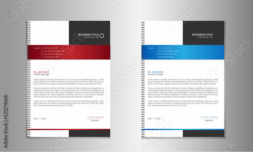 Corporate modern letterhead design template, creative modern letter head design template for your project