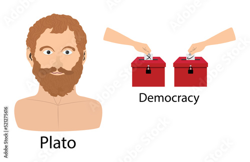 illustration of History and sociology, democratic theory, Plato's Republic on Democracy,  Athenian democracy developed around the fifth century B.C.E