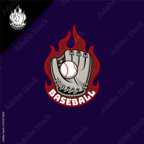 baseball illustration for emblem logo or symbol
