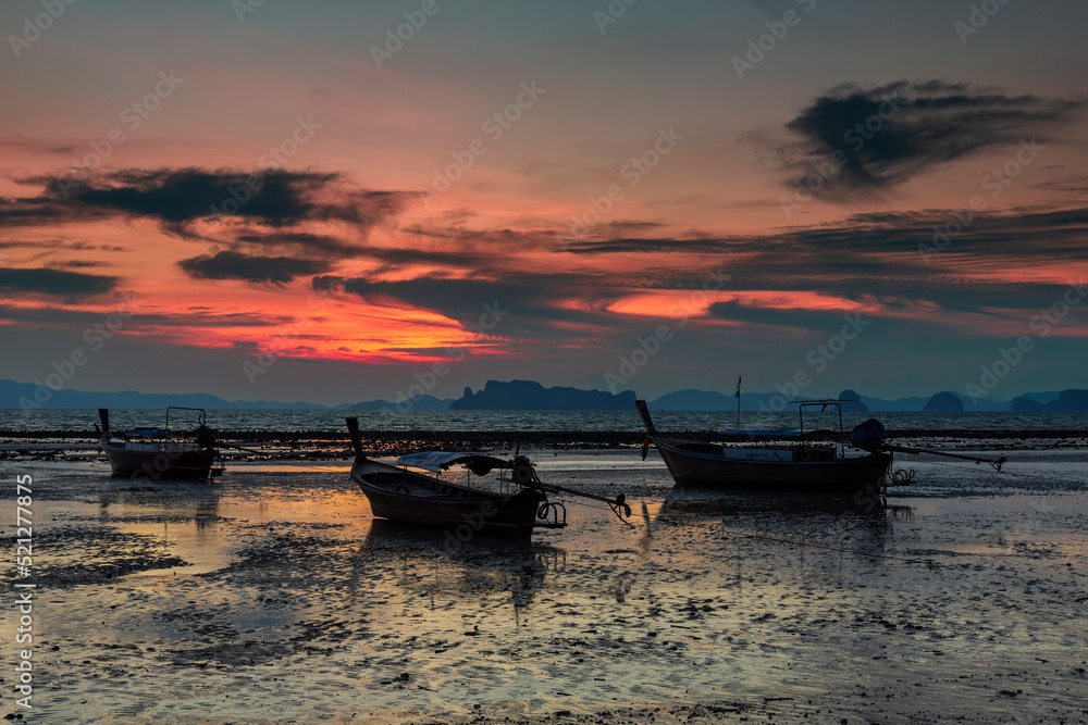 sunset on the beach