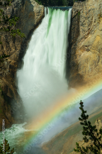 Lower Yellowstone Falls with Rainbow