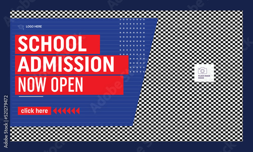 Editable kids School education admission ,you tube thumbnail, You tube video thumbnail template and web banner design for social media	