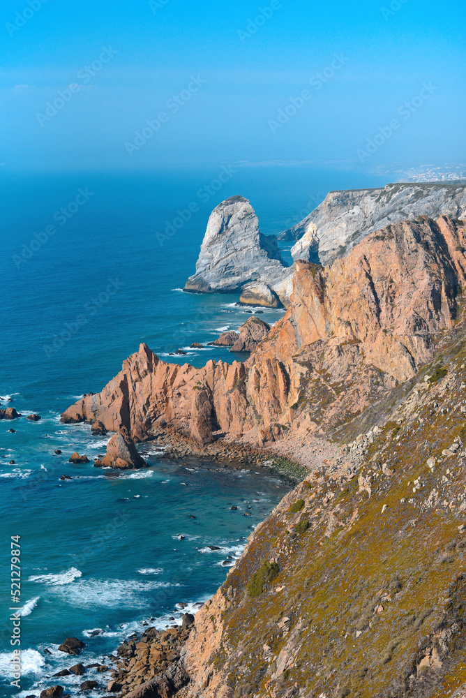 Cabo da Roca, Portugal. Cape Roca westernmost point of the European continent