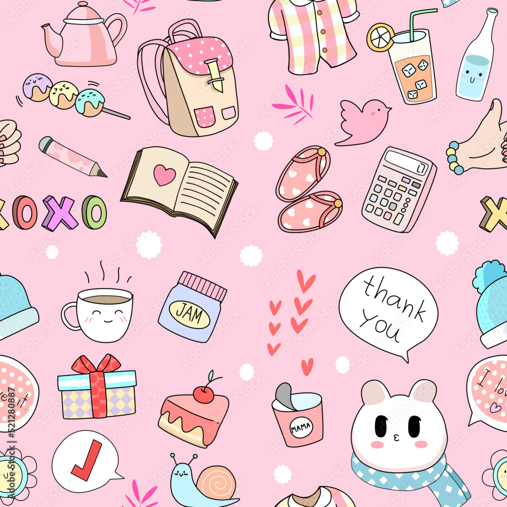 seamless pattern with accessories for baby seamless pattern with accessories for baby