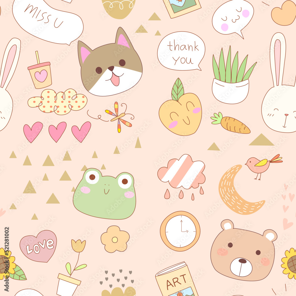 Obraz premium seamless pattern with animals