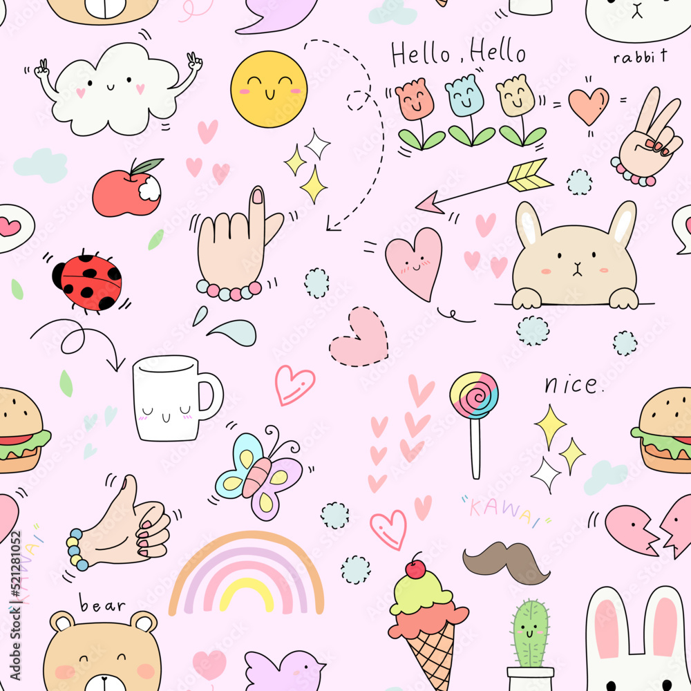 seamless pattern with cats seamless pattern with cats