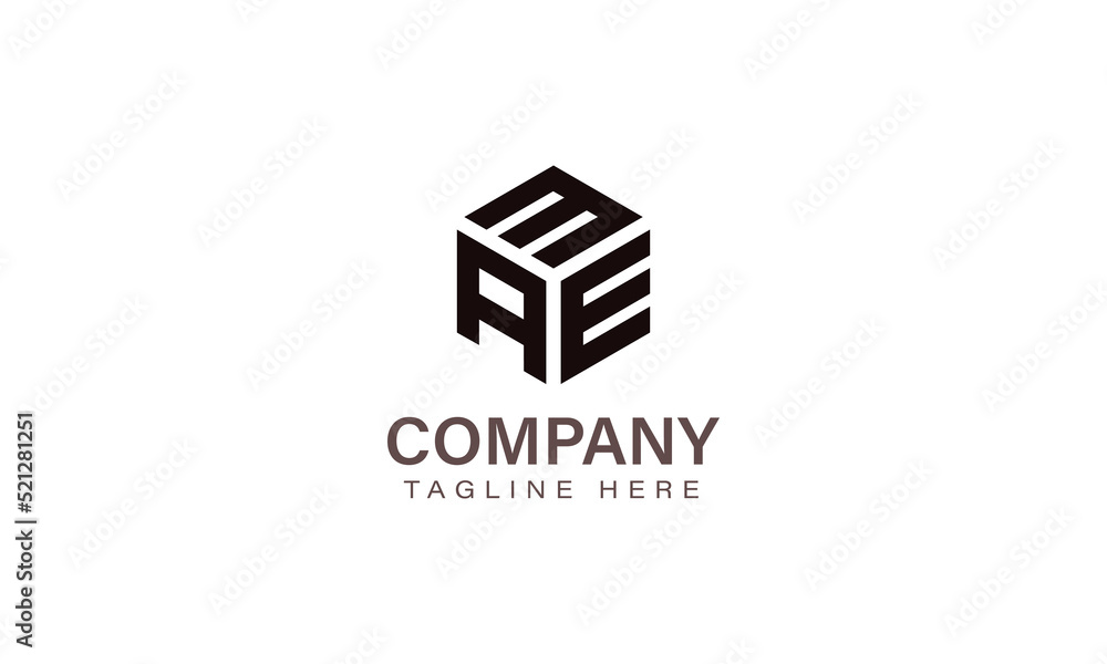 Letter MAE Logo, Three Letter Logo, Alphabet M A E Hexagon Shape Vector Icon Template Letter MAE Logo, Three Letter Logo, Alphabet M A E Hexagon Shape Vector Icon Template