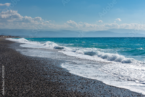 a beach in the Mediterranean sea photo