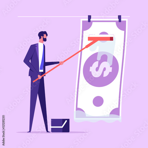 Concept of illegal money laundering honest earnings