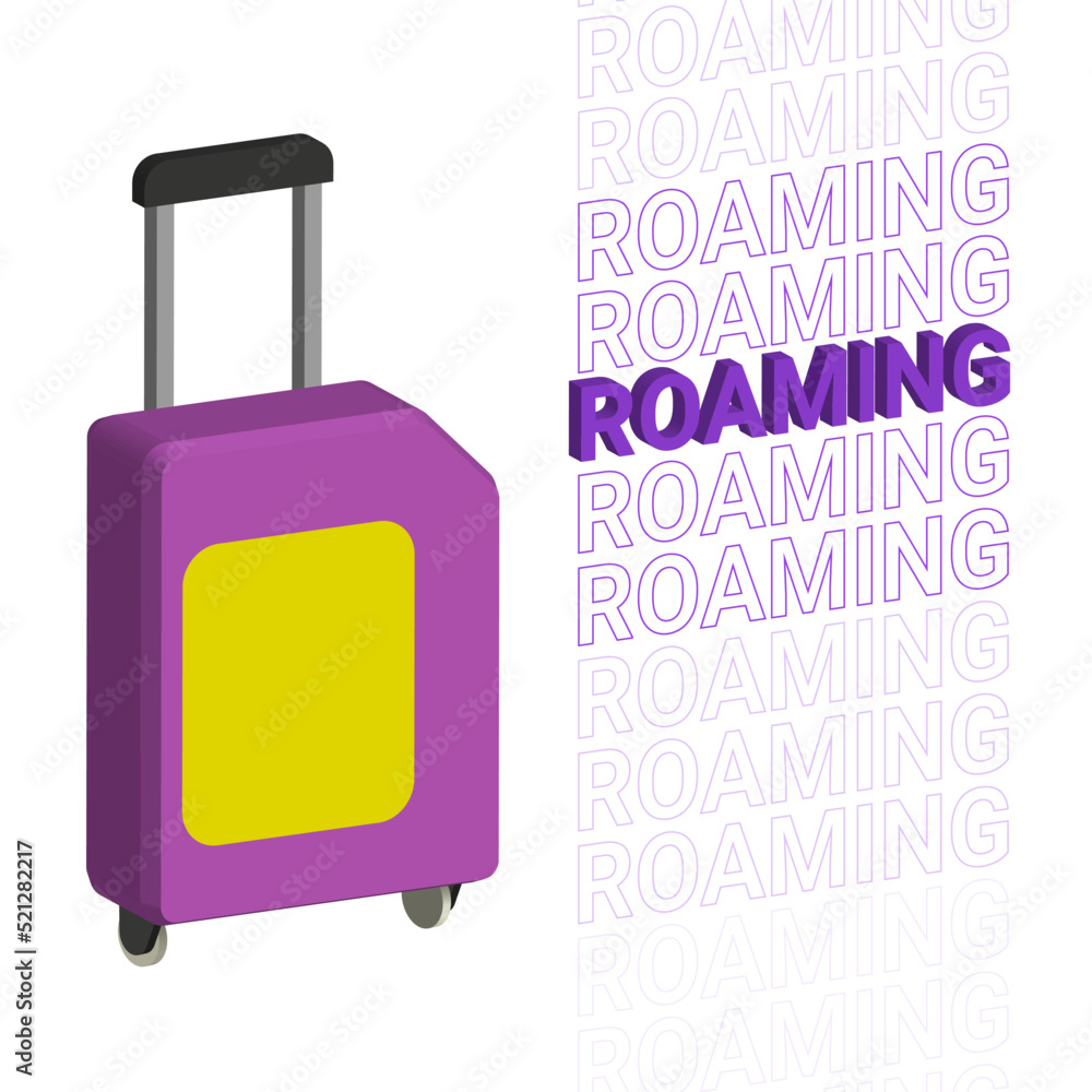 Roaming illustration symbolic travel case Roaming illustration symbolic travel case
