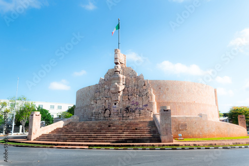 Merida Yucatan Mexico-Monumento a la Patria en Paseo de Montejo photo