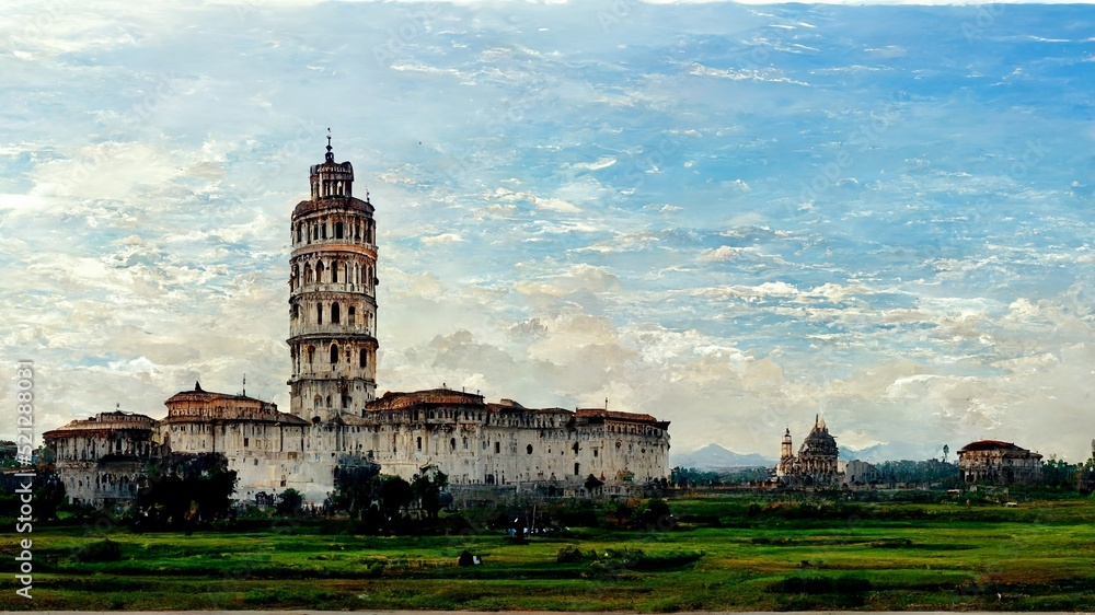 Leaning Tower of Pisa, Cathedral and Baptistery Panorama