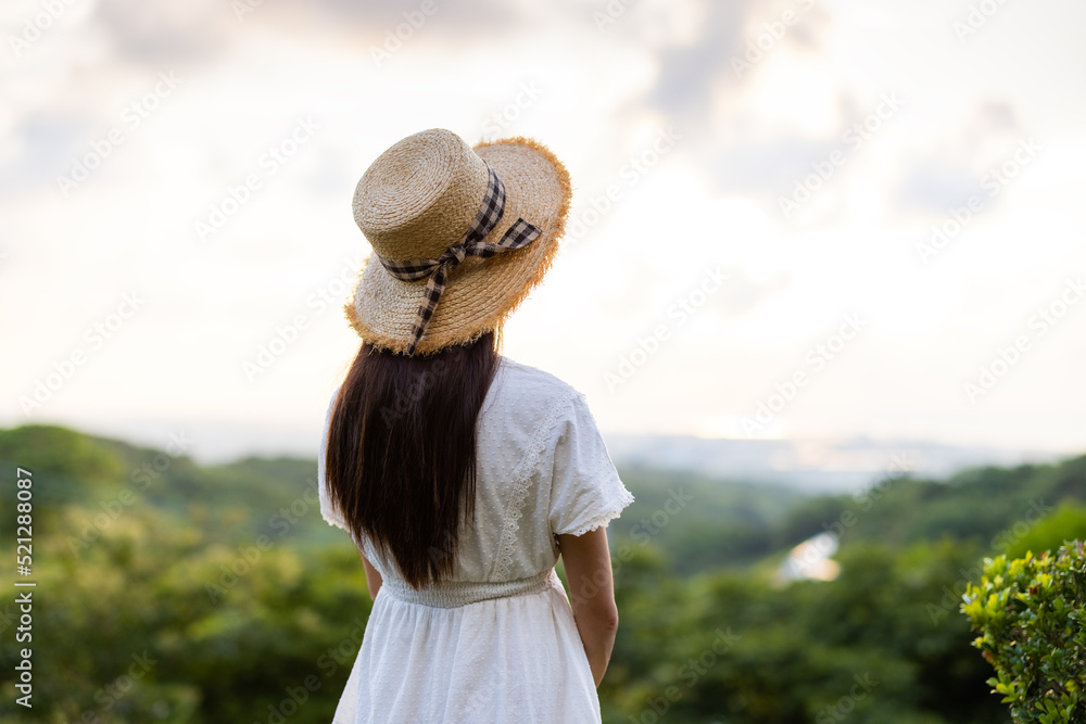 Woman enjoy the scenery view