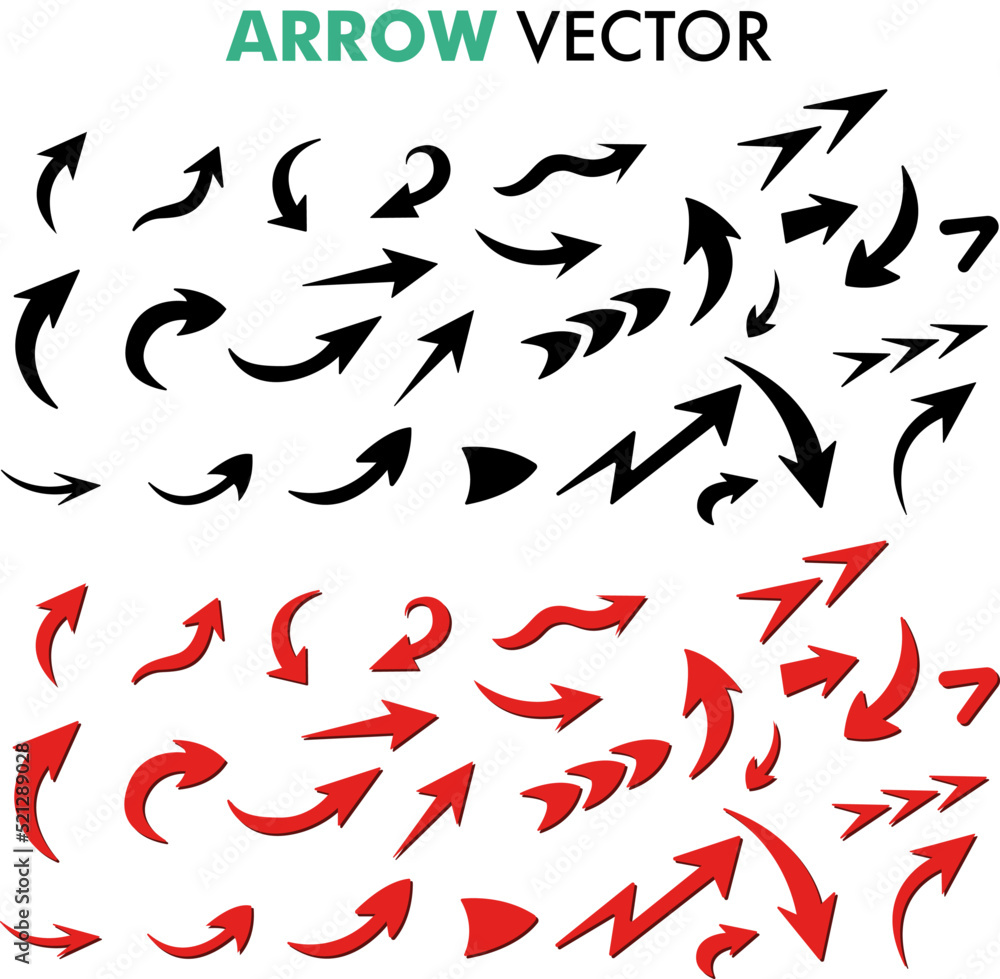 Doddle arrow set, collection arrows, vector set