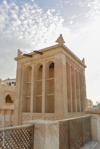 Wind tower of a traditional architecture in the Gulf